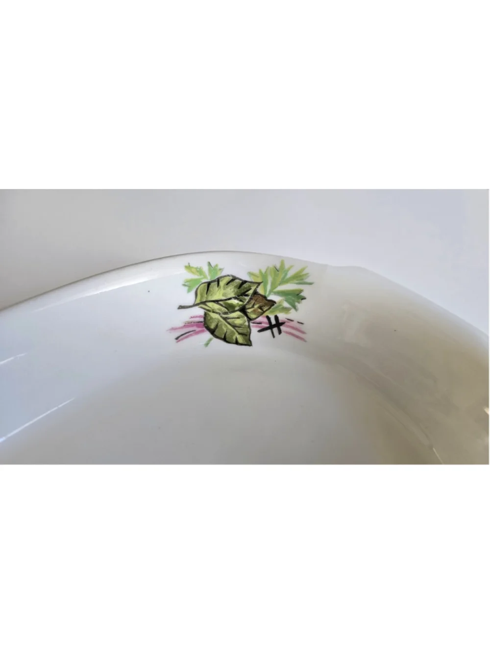 Haviland Limoges Aluminite Frugier Oval Casserole Baker Dish, Onion Harvest 9.5